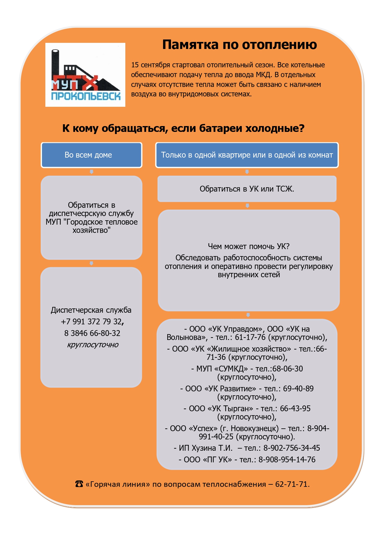 памятка по отоплению